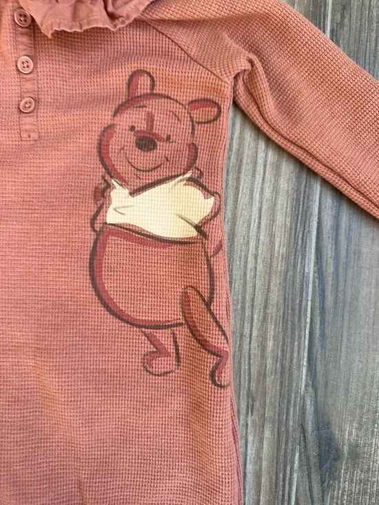 Disney Rust Winnie the Pooh & Piglet Ruffle Collar Jumpsuit - Picture 4 of 10